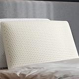 Talalay 100% Natural Premium Latex Pillow, Bed Pillow with Removable Cotton Cover, Queen Sleeping Pillow, Helps Relieve Pain and Pressure, Suitable for Side Back or Stomach Sleepers - Extra Soft