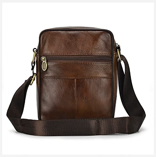 Small Leather Shoulder Messenger Bag for Men Travel Business Crossbody Pack Wallet Satchel Sling Chest Bags Black3