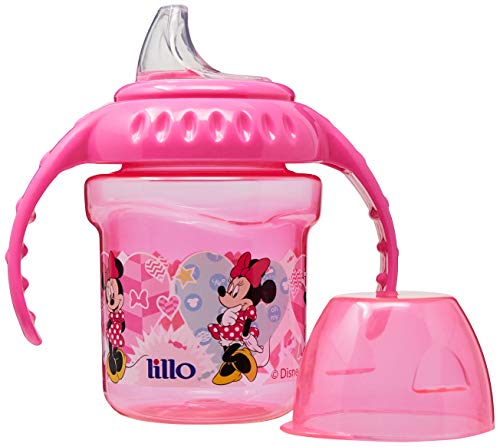 Caneca Disney Bebedor de Silicone - Lillo, Rosa, 230 ml