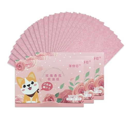 450 hojas papel secante, papel para controlar la grasa, hojas absorbentes de grasa naturales, adecuadas para hombres y mujeres con piel grasa,Rosa