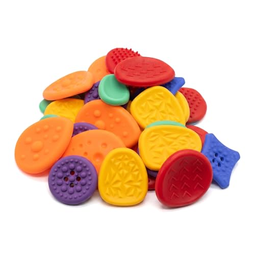 48pcs textured fidget stones sensory toy set