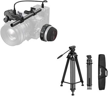 SmallRig FreeSpeed Heavy Duty Carbon Fiber Video Tripod+Wireless Follow Focus Kit Lite