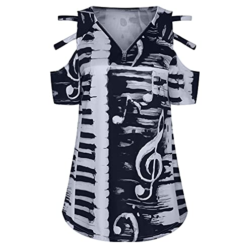 Tops For Women Sexy Casual,Womens Summer T Shirts Short Sleeve Tunic Strappy Cold Shoulder Tops 3/4 Sleeve Shirts For Women Plus Size Workout Tops Summer Tops Oversized Tshirt For Women #TOP2