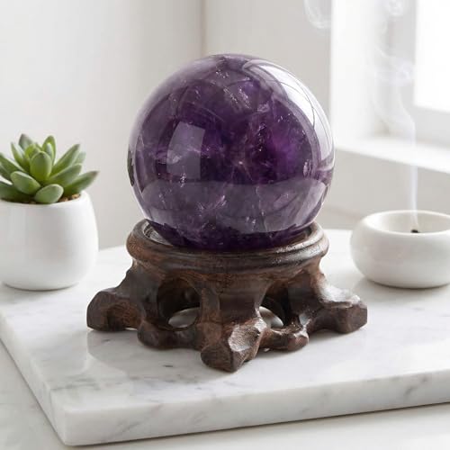 Image of DOITOOL Wooden Stand for Crystal Sphere Quartz Ball Holder Wood Display Stand Base Decorative Orb Egg Base for Crystal Ball Sphere Globe Stone