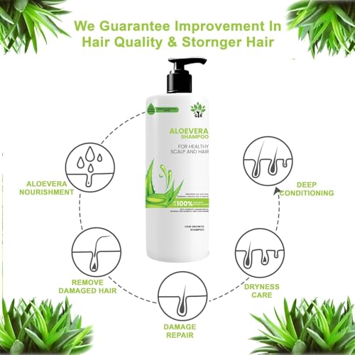 Image of GIR Aloe Vera Shampoo - Natural Nourishing Shampoo For Healthy Scalp & Hair, Scalp Cleansers for Men and Women, For All Hair Types - 250ML
