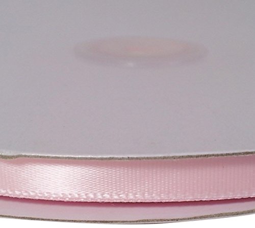 Homeford Single Face Satin Ribbon, 1/4-Inch/100-Yard, Light Pink