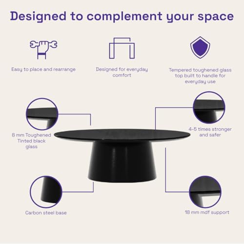Image of Wakefit Center Table | 1 Yr Warranty | Coffee Table for Living Room Wooden, Tea Table for Living Room Wooden, Sofa Table, Free Installation from Brand, Modern Multi-Functional & Wobble-Free(Santil)