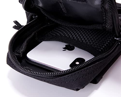 Tactical Molle Pouch, Ginsco Universal Edc Pouch Belt Bag Waist Pack Phone Holster Pocket Military Molle Pouches Utility Gadget Pouch For Outdoor Sport Black #TOP2