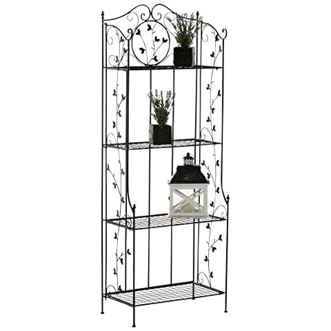 CLP Arona stabiles Standregal im Landhausstil I Klappbares Eisenregal Cover