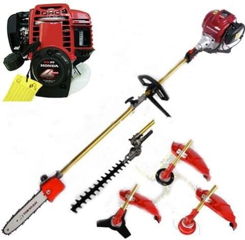 Gx35 - Cortador de cepillo 5 en 1, cortasetos de 4 tiempos, desbrozadora de hierba