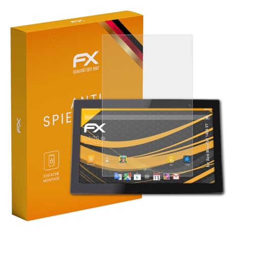 atFoliX Bildschirmfolie kompatibel mit Xoro MegaPad 1404 V7 Schutzfolie, entspiegelnde & stoßdämpfende FX Folie (2X)
