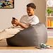 Bean Bag Bazaar Kingston Outdoor Sitzsack mit Füllung, Grau