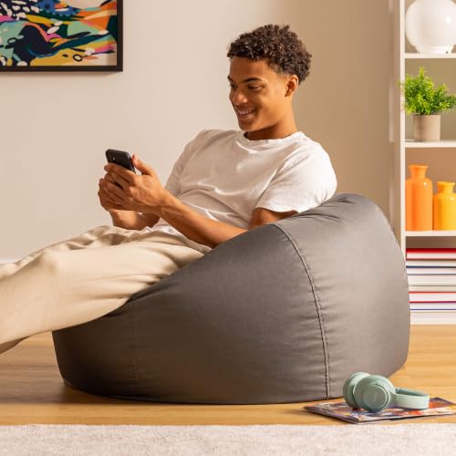 Bean Bag Bazaar Kingston Outdoor Sitzsack mit Füllung, Grau
