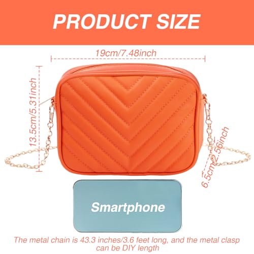 Orange Purse for Women, Small Clutch Crossbody Camera Bags Handbag2