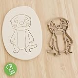 Fischotter Biscuit stamp/cookie cutter Ausstechform Keksausstecher Fondant Ca.8cm