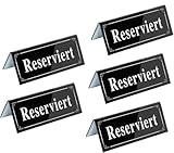 Upifen 5 Stück Acryl Reserviert schilder Tischschild 12 * 6cm Reservierte Tischkarten Gastreservierung Tisch-Sitzschild Für Restaurant Hochzeit Sitzreservierung