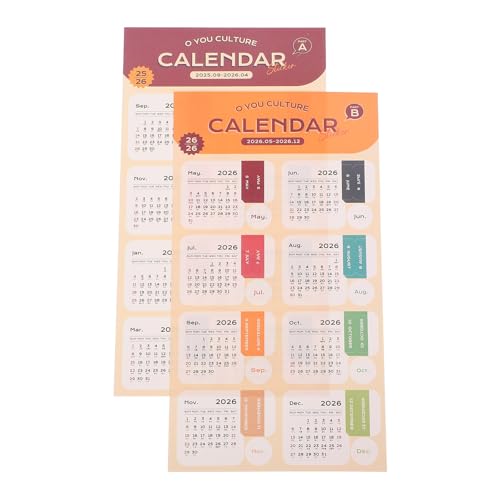 COOPHYA 2026 Adhesive Calendar Tabs Monthly Planner Stickers for Organizers and Journals Color-Coded Index Divider Labels for Office and Reading Progress Tracking