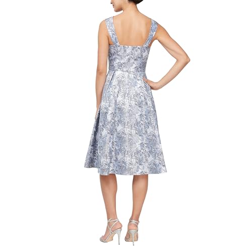Image of Alex Evenings Women's Short Sleeveless Party Gown with Pockets, Wedding Guest, Special Occasion Dress