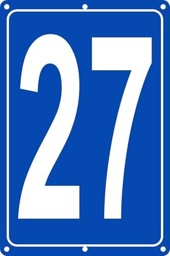 Amazon.com : Numbered Signs 27, Aluminum Number Signs for Tennis Court ...