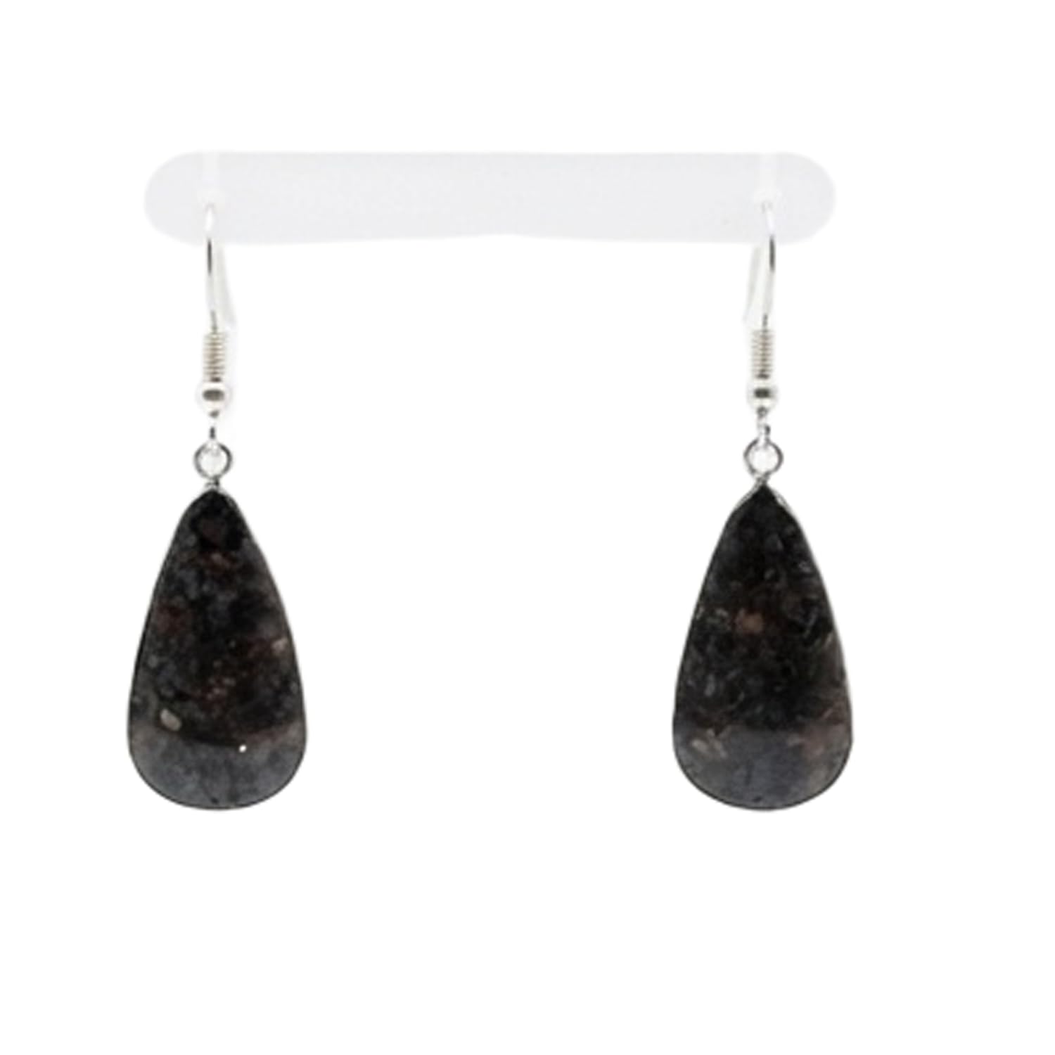 Natural Indigo Gabbro Gemstone 29X15mm Dangle Earring |LK_SDAN_0609
