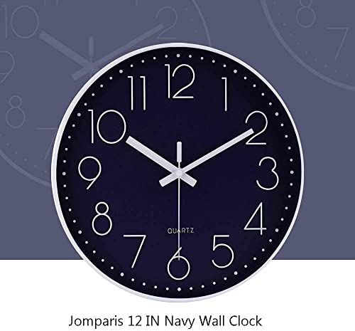 Image of Rylan Wall Clock 12 inch Silent Quartz Decorative Wall Clock Non-Ticking Classic Clock Battery Operated Round Easy to Read for Room /Home /Kitchen /Bedroom /Office /School*