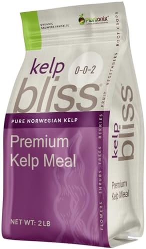 Kelp Meal Organic Fertilizer (2lbs) - Kelp Fertilizer for Plants, Garden Soil, Flowers, Vegetables, & Lawns - Organic Plant Food Rich in Vitamins & Nutrients - 100% Natural Renewable Soil Amendment
