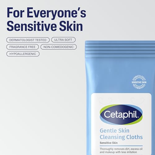 Cetaphil Cleansing Face & Body Wipes, Fragrance Free, 50ct, 2-Pack - image 6
