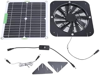 RiToEasysports 100 W Hocheffizienter Solar-Ventilator für Haustierhaus und Gewächshaus, Solarbetriebener Ventilator für Wohnmobil und Hühnerstall