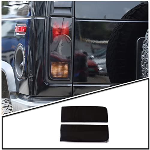 Abs Car Rear Lamp Smoked Tinted Tail Light Cover Compatible For Hummer H2 2003 2004 2005 2006 2007 2008 2009, Ssmoked Blackout Tail Light Covers Lamp Protection For H2 Accessories (For Suv Version) #TOP5