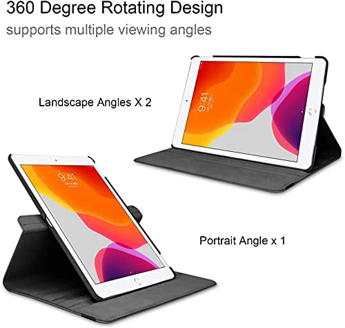 Image of 360 Degree Rotating Smart Leather Case Cover with Auto Wake Up /Sleep Feature for Apple iPad Pro 10.5 inch 2017 Case, iPad Air 3 (3rd Gen) 10.5 inch 2019 Case (Purple)