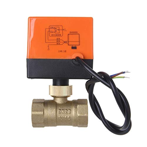 Electric Motorized Brass Ball Valve DN20 AC 220V 2 Way 3-Wire with Actuator Drip-free connection water valve