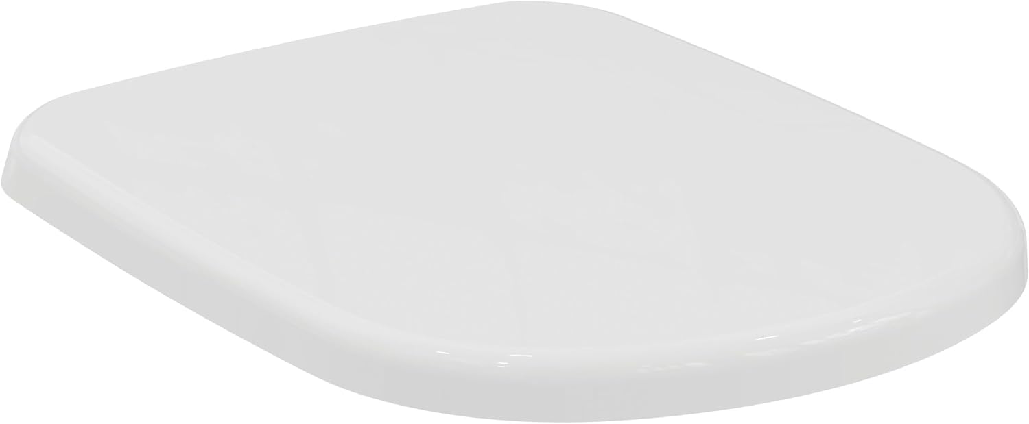 Ideal Standard – Tempo Toilet seat and Cover, Wrapover Design, Round, Soft-Close seat with Quick-Release Function for Easy Cleaning, Scratch-Resistant duroplast, White Glossy