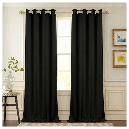 MYSKY HOME Black Curtains