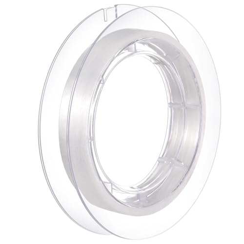 Tatuo 218 Yards/ 654ft Clear Fishing Line 0.25mm Nylon Invisible Thread String for Hanging Christmas Ornaments, Bracelet Making, Sew Hobby, Clear Beading Thread with Bead Needle