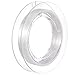 Tatuo 200 m Clear Nylon Invisible Thread String for Hanging Christmas Ornaments, Bracelet Making, Sew Hobby, Clear Beading Thread with Bead Needle (0.25mm)