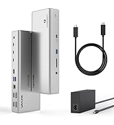 Thunderbolt 4 Dock, WAVLINK Thunderbolt 4 Docking Station with Quad 4K@60Hz Monitors, Four Thunde...