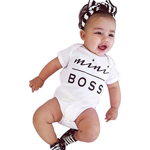 Hot Sale!!Woaills 0-24M Newborn Kids Clothes,Baby Infant Boy Girl Bodysuit Romper Jumpsuit Outfit (24M, White)