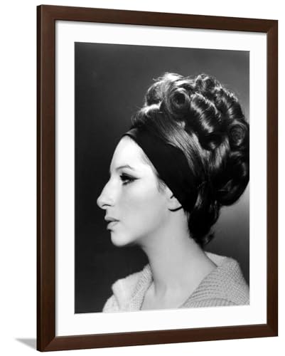 ART.COM Wall Photo Portrait of Barbra Streisand on Brown Frame, 32" x 40"