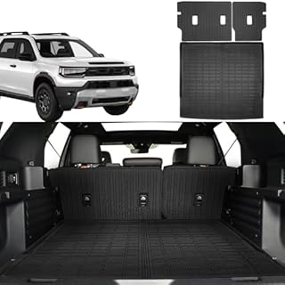 Liizoo Cargo Liner for Honda Passport 2026 All Weather Cargo Mat, Fit TPE Anti-Slip Car Seat Back Protector Accessories (with Backseat Mat)