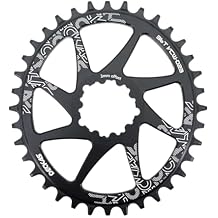 DJC Bike Chainring Direct Mount 3mm Offset Round Oval Chainring for Sram GXP Interface Crankset Aluminum Lightweight 30 32 34 36 38 Tooth