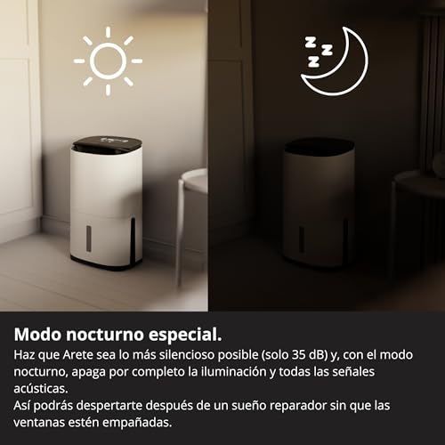 Deshumidificador y Purificador MeacoDry Arete Two 10L – Silencioso desde 35 dB, App Móvil y Alexa, Secado Ropa Rápido, Filtro HEPA, Ideal Pisos y Habitaciones, Bajo Consumo - imagen 7