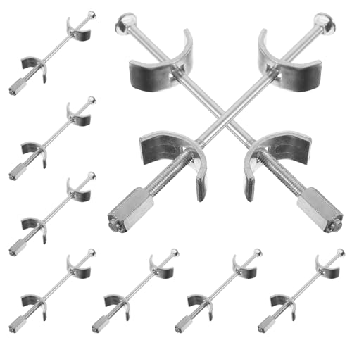 PLAFOPE Conector de Junta para Encimera de Cocina 150 Mm de Acero Galvanizado, Juego de 10 Piezas para Muebles, Accesorio de Unión Semicircular Resistente y Estable, Pernos para