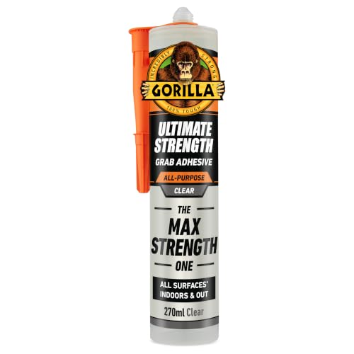 Gorilla 2044400 Heavy Duty Grab Adhesive Crystal Clear 270ml