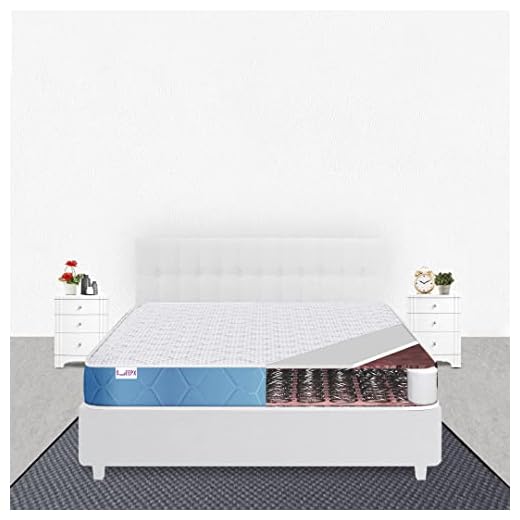SleepX Ortho Bonnell Spring, Quilted Memory Foam 6-inch Single Bed Size Mattress (Blue, 78x36x6 inch)