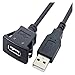 ImBros 1M 3ft USB 2.0 Male to Female Extension Cable USB3.0 Square Flush Mount Dash Mount Panel Mount Cable Fit Compatible Car Boat Motorcycle (Color : USB3.0, Size : 1m)