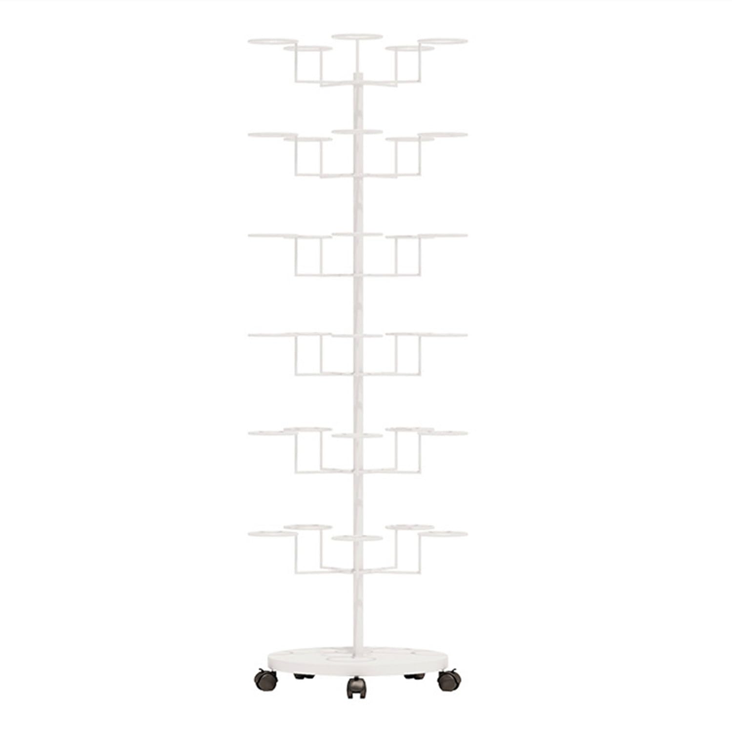 Perchero para Sombreros, Perchero con Ruedas, Soporte Giratorio de Metal para exhibición de Sombreros, Soportes para Gorras, Organizador de Perchas para Sombreros, tocados y Pelucas, percher