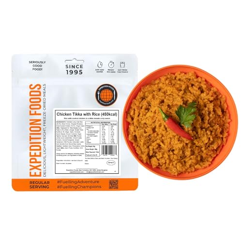 Expedition Foods Chicken Tikka with Rice | Freeze-Dried Camping & Hiking Food