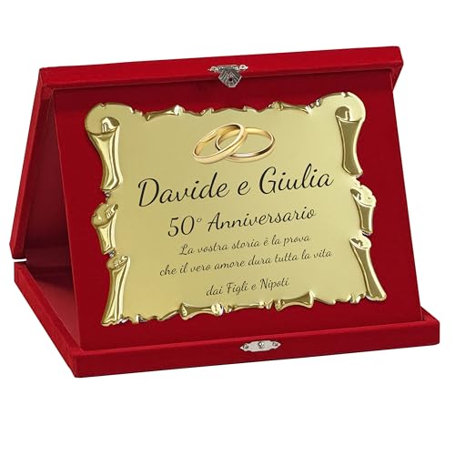 Pubblimania Targa Personalizzata con Cofanetto di Velluto – Ideale per