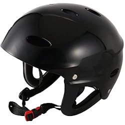 Reinscer Casco de protección de seguridad 11 aguje...: Correa de hombro ajustable con hebilla. Almohadilla para la barbilla y fácil en el bucle de desenganche/gatillo. 11 rejillas de ventilación, transpirables. Mini trinquete ajustable en la parte posterior del casco para un ajuste . Construido para prot...