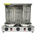 PreAsion 110V Electric Commercial Shawarma Machine 3.6KW With 3 Burns Vertical Broiler Kebab Gyro Grill Machine Turkish Barbecue Machine,360°